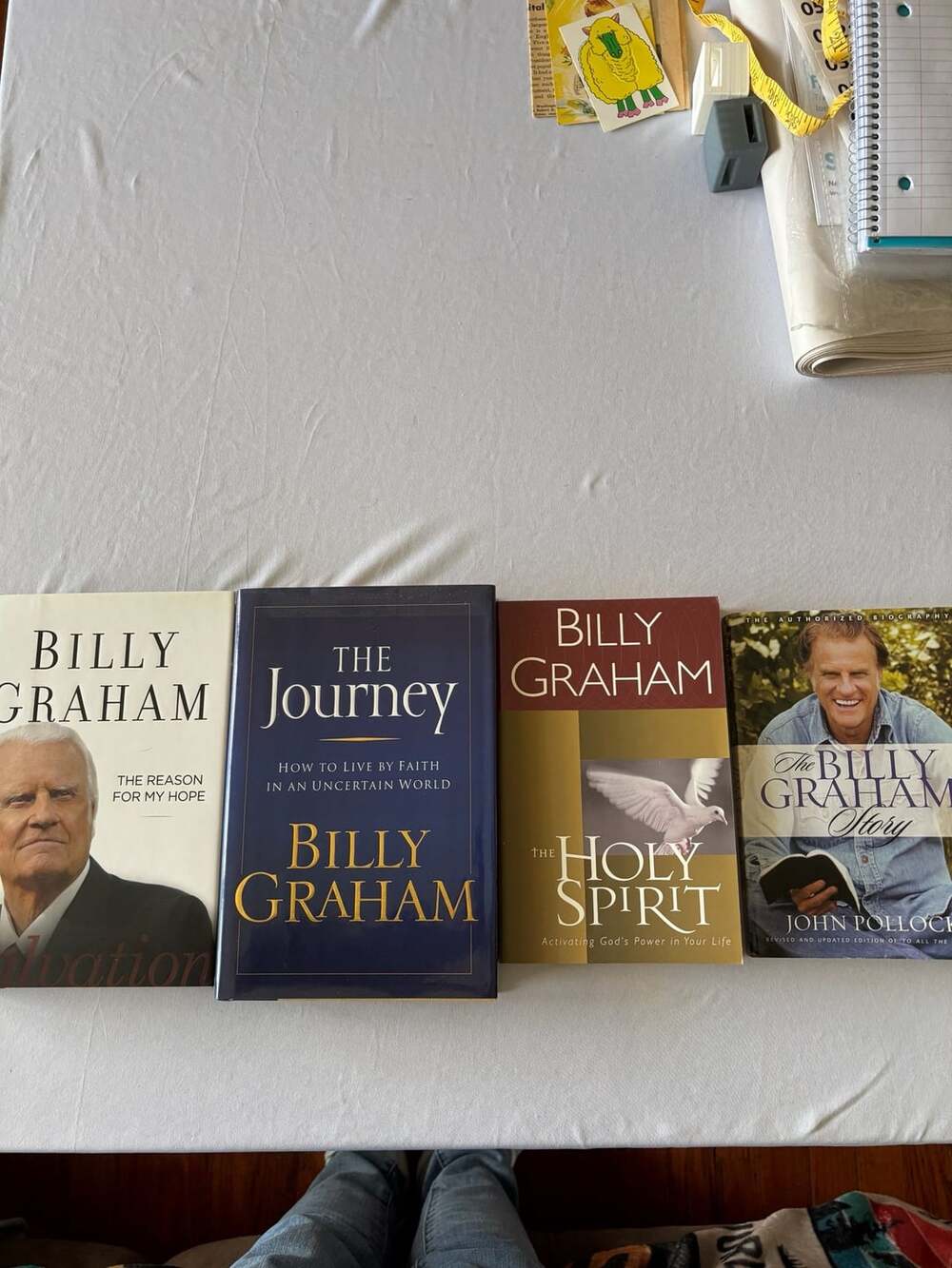 Set of 4 Billy Graham Books:The Reason for My Hope, The Journey,The Holy Spirit,